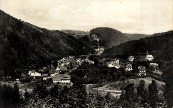 Postcard Bad Berneck in the Fichtelgebirge Bavaria, general view