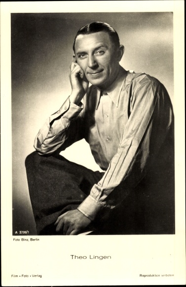 Postcard actor Theo Lingen, portrait
