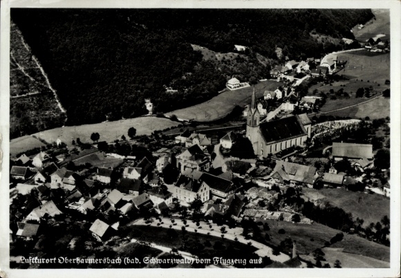 Postcard Oberharmersbach in the Black Forest Baden, aerial photograph