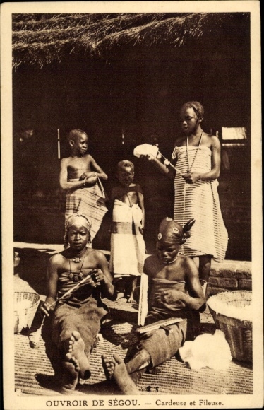 Ak Ségou Sudan, einheimische Karder und Spinnerinnen