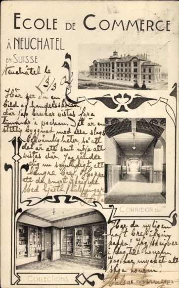 Ak Neuchâtel Neuenburg Stadt, Schulansichten