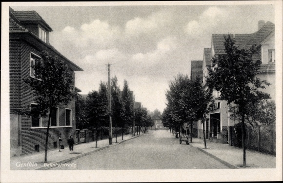 KP Genthin, Bahnhofstrasse, budynki mieszkalne, biznes
