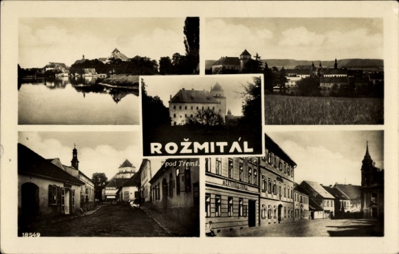 KP Rožmitál pod Třemšínem Rosenthal Środkowe Czechy, tereny ulic, zamek