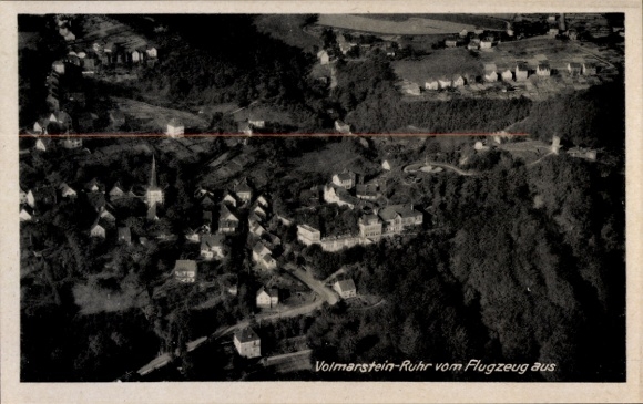 Postcard Volmarstein Wetter an der Ruhr, aerial photograph