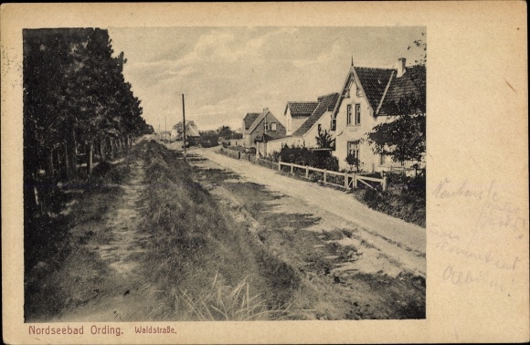Ak Nordseebad Sankt Peter Ording, Waldstraße