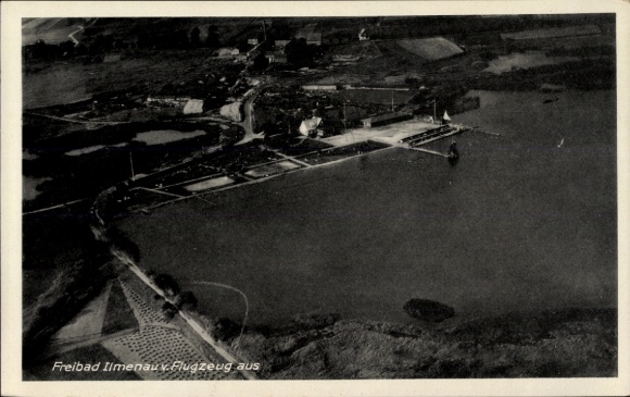 Postcard Ilmenau in Thuringia, aerial photograph