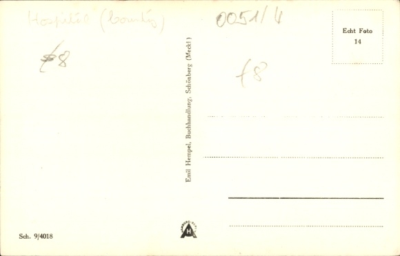 Postcard Schönberg in Mecklenburg, Hospital