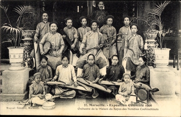 Ak Marseille Bouches du Rhône, Exposition Coloniale 1906, Vietnamesen