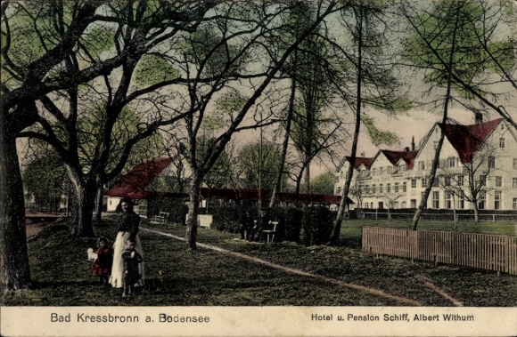 Postcard Kressbronn am Bodensee, Hotel and Pension Schiff