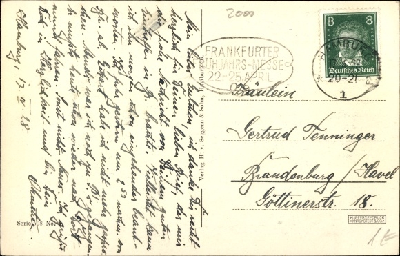 Postcard Hamburg, Schmuddelwetter, Hopfenmarkt, Photographer H. v. Seggern