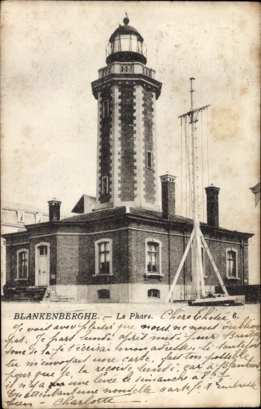 Postcard Blankenberghe West Flanders, The lighthouse