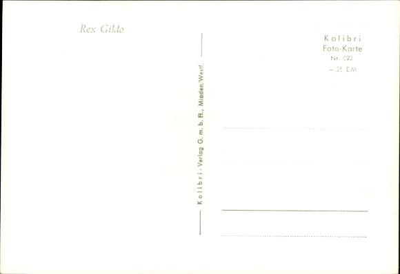 Postcard actor and singer Rex Gildo, portrait