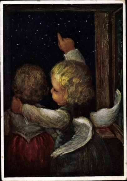 Artist PC Spötl, Maria, view of the sea of stars, angel