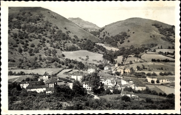 Ak Baztan Urdax Navarra Spanje, dorp, algemeen beeld