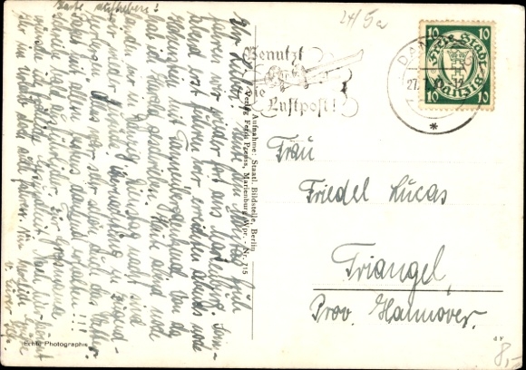 Postcard Malbork Marienburg West Prussia, west side, Nogat section