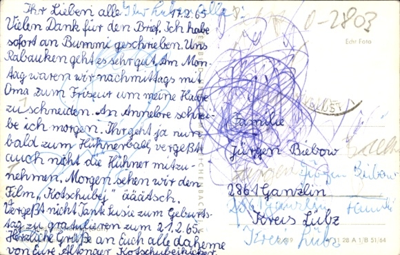 Postcard Eldena in Mecklenburg, Karl Marx Platz