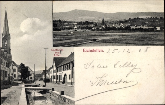 KP Eichstetten am Kaiserstuhl, Gasthaus zum Adler, widok całości na wioskę