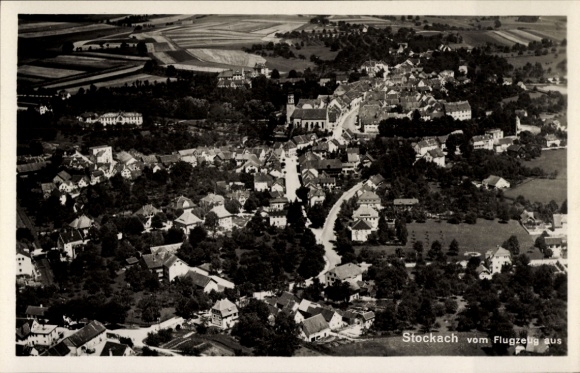 Ak Stockach in Hegau Baden, luchtfoto