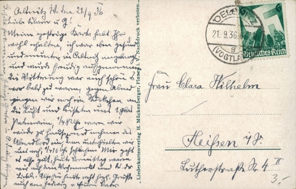Song Postcard Mei Vogtland is still wonderful, Hilmar Mückenberger, costumes