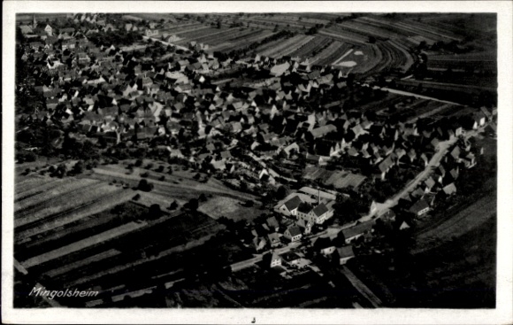 Ak Bad Mingolsheim Bad Schönborn in Baden, Fliegeraufnahme