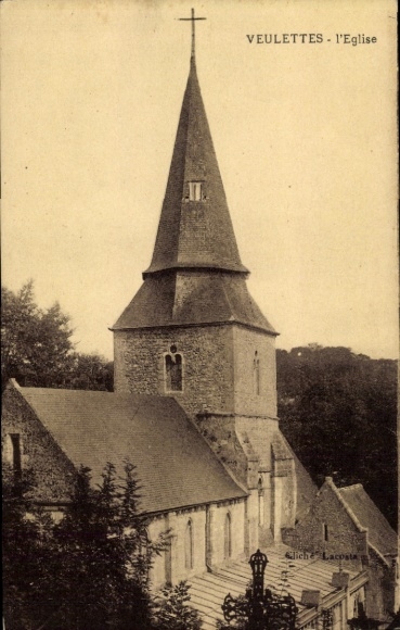 Postcard Veulettes sur Mer Seine Maritime, Church