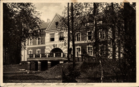 Postcard Altenhof Schorfheide, Brunoldhaus Youth Hostel