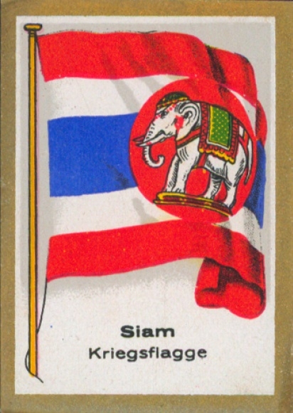 Sammelbild Bulgaria Fahnenbilder Nr. 234 Siam, Kriegsflagge