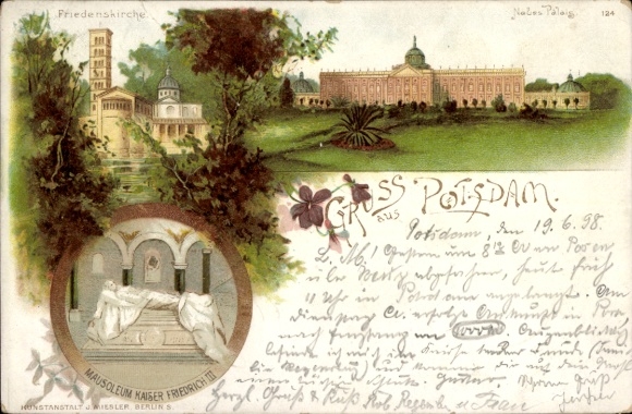 Chromo-Litho Potsdam, Church of Peace, New Palace, Mausoleum of Emperor Frederick III