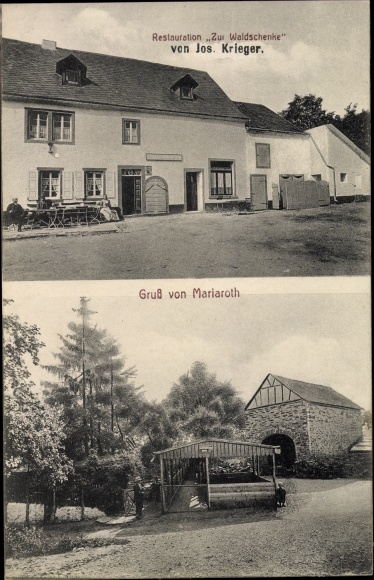 Postcard Mariaroth Dieblich on the Moselle, Restaurant Zur Waldschenke