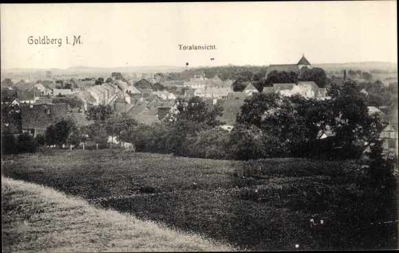 Postcard Goldberg in Mecklenburg, total view