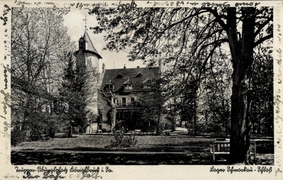 Postcard Königsbrück in Upper Lusatia, military training area, camp Schmorkau Castle