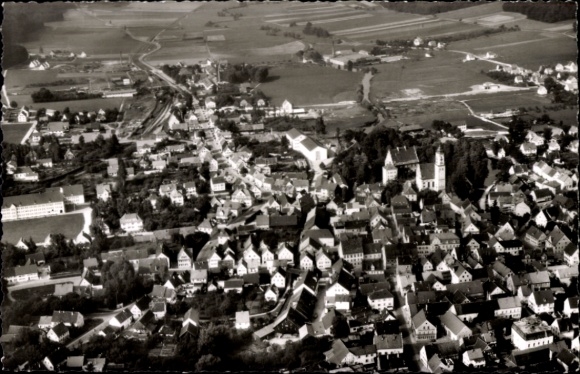 Ak Krumbach Schwaben, Fliegeraufnahme