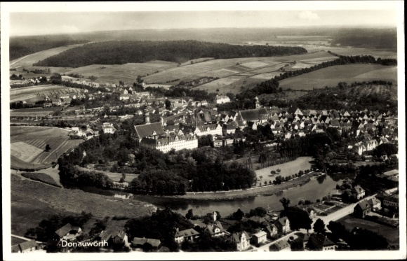 PC Donauwörth in Swabia Bavaria, aerial view