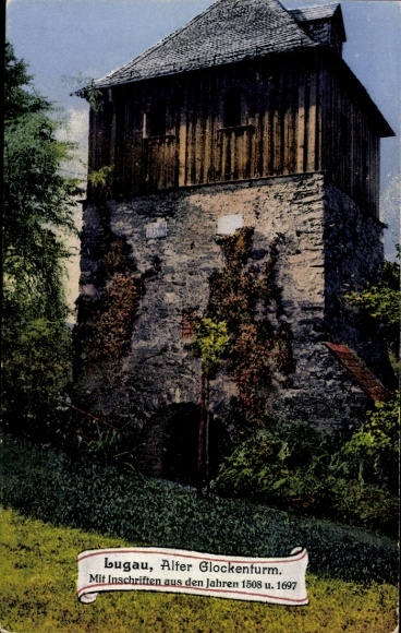 Ak Lugau Erzgebirge, Alter Glockenturm