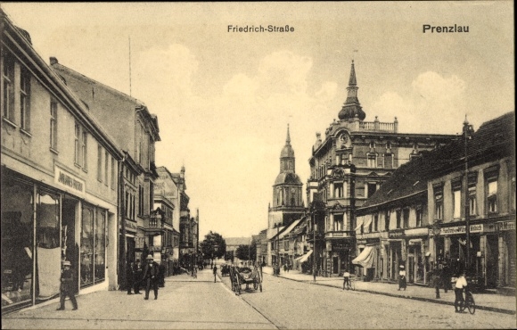PC Prenzlau in the Uckermark, Friedrichstrasse, shops