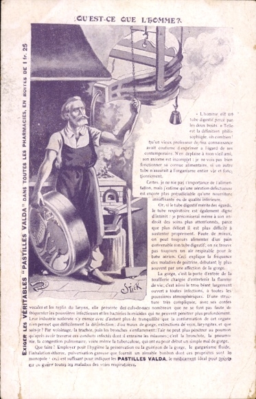 Artist Postcard Advertising Pastilles Valda, Blacksmith