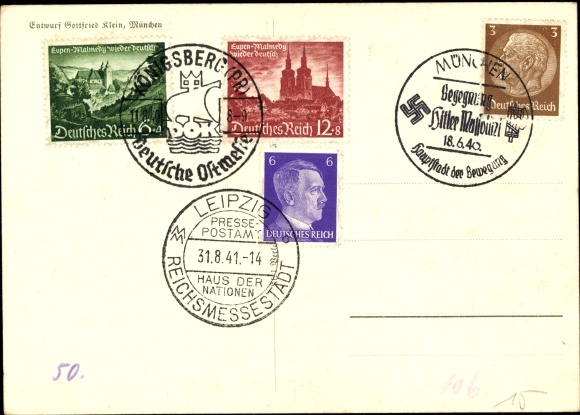 Artist Postcard Klein, Only one can win and that is us, quote Adolf Hitler