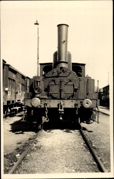 Photo Postcard Ussel Correze, French Railway, steam locomotive, train station, track side