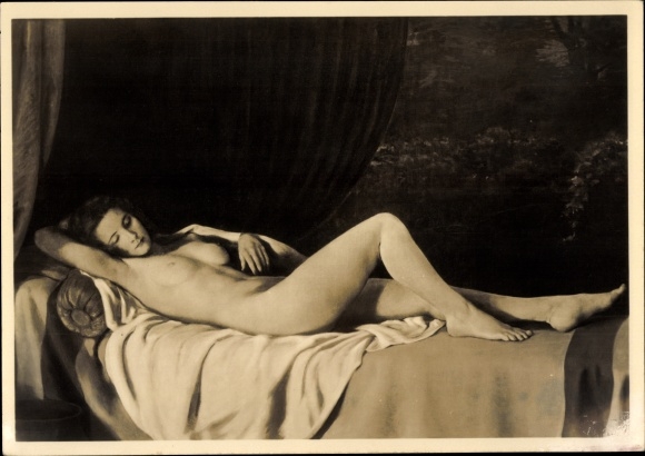 Artist Postcard Schult, Johann, The Resting, Female Nude, HDK 410