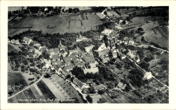 Postcard Neunkirchen Bad Mergentheim in Tauberfranken, aerial photograph
