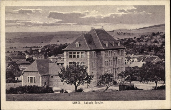Postcard Kusel in the Palatinate, Luitpold school