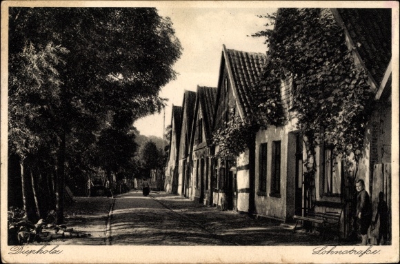 Ak Diepholz in Niedersachsen, Lohnstraße, Häuser