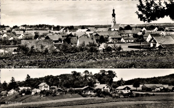 Postcard Inning am Ammersee Upper Bavaria, Inging am Ammersee, Kellerberg
