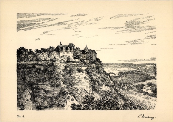 Artist PC Dornburg an der Saale Thuringia, Goethe biography in picture PCs, general view