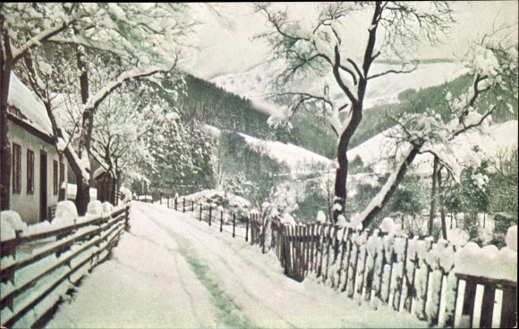 Postcard Lilienfeld in Lower Austria, Traisental, Winter, Vienna Prealps