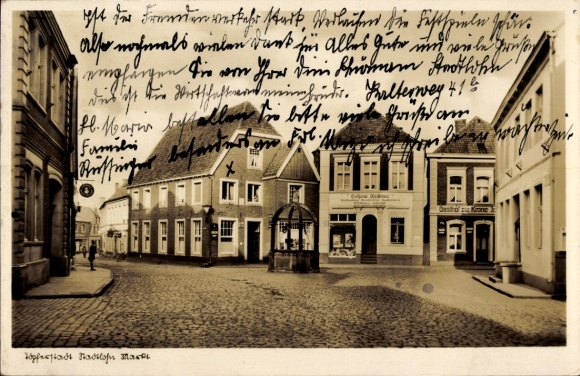 Ak Stadtlohn im Münsterland, Geschäfte am Markt