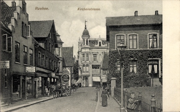 Ak Itzehoe in Holstein, Kirchenstraße