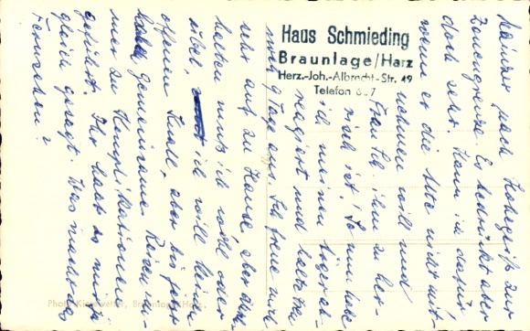 Postcard Braunlage in the Harz, Haus Schmieding