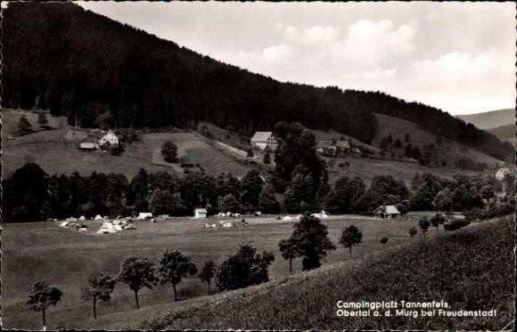 Postcard Obertal Baiersbronn in the Black Forest, Camping Tannenfels