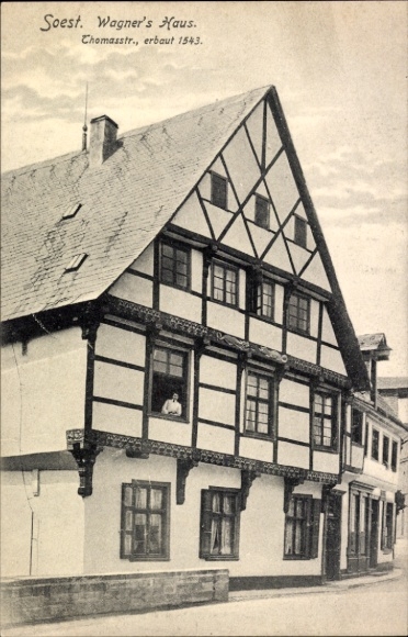Ak Soest in Westfalen, Wagner's Haus, Chomasstr., erbaut 1543